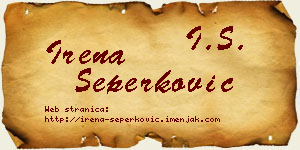 Irena Šeperković vizit kartica